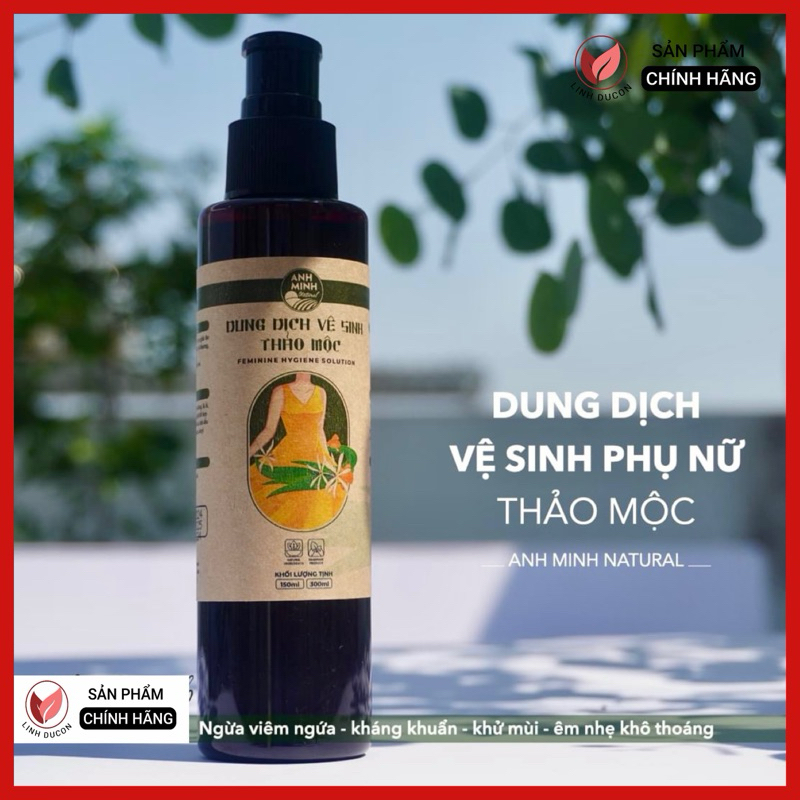 Dung dịch vệ sinh thảo mộc giảm nấm ngứa khí hư sáng hồng an toàn cho mẹ bầu và bé gái | Linhducon -