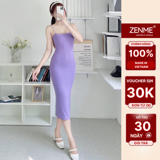 Váy Ngủ 2 Dây Dáng Dài Chất Liệu Thun Tăm Mềm Mại Co Giãn Gợi Cảm VHD0223, Zen Me Women's World