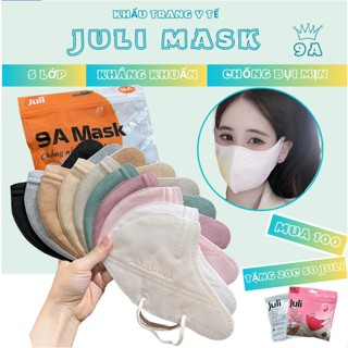 [ Mua 100C Tặng 20C ] Khẩu trang 9A Juli Mask - Khẩu trang 9A Mask chuyên dụng đi nắng thiết kế 5 lớp dày dặn