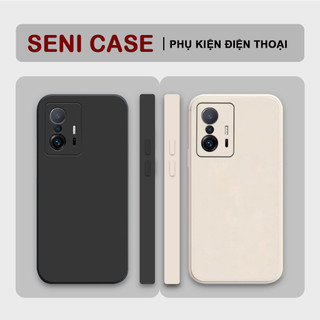 Ốp lưng Xiaomi Mi 11T / 11T Pro viền vuông tpu bảo vệ camera, ốp nhám trơn chống bám vân tay
