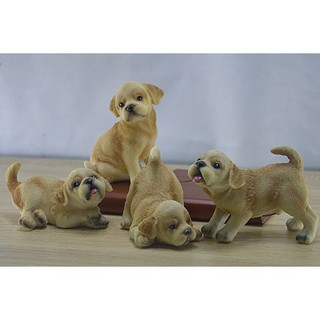 Mô hình trang trí hình chó con - Bộ 4 con