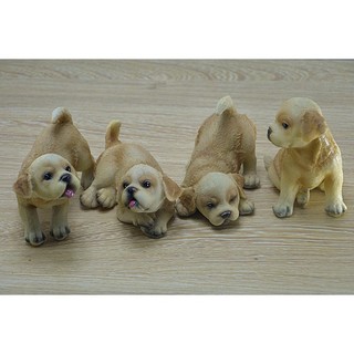 Mô hình trang trí hình chó con - Bộ 4 con