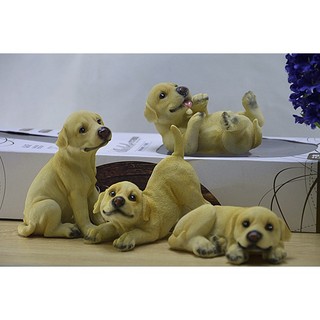 Mô hình trang trí hình chó con - Bộ 4 con