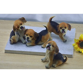 Mô hình trang trí hình chó con - Bộ 4 con