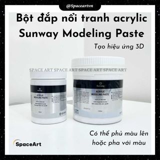 Bột đắp nổi tranh acrylic Sunway Modeling Paste Tạo hiệu ứng 3D 500ml/1200ml