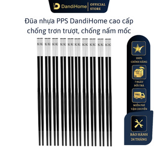 Đũa nhựa PPS sợi thủy tinh DandiHome kết hợp Inox 304 DandiHome cao cấp, chống trượt, chống nấm mốc