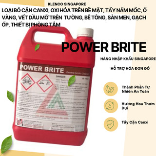 Dung dịch tẩy cặn CANXI, gỉ ố bề mặt Power Brite