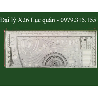 Thước chỉ huy tham mưu trắng 28x11.5cm