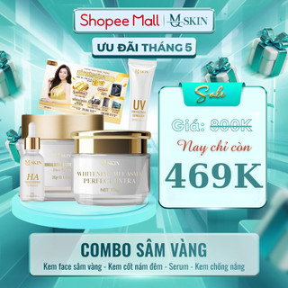 ( MQ SKIN VIỆT NAM ) Trọn Bộ 4 Món Kem Face Sâm Vàng MQ Skin Chính Hãng