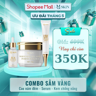 ( MQ SKIN VIỆT NAM ) Combo Cao Ná.m, Serum, Kem Ch.ống Nắng Sâm Vàng MQ Skin