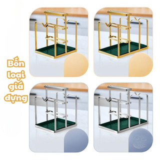 Giá Để Dao Thớt, Giá Cài Vung Nồi, Kệ Cài Vung Nồi Làm Bằng Thép Các Bon Có Khay Hứng Nước Tiện Dụng Dolly House