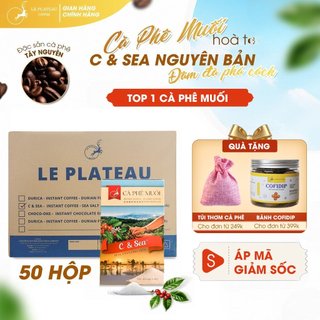 1 Thùng Cà Phê Muối Chuẩn Vị Huế,Cà Phê Hòa Tan Loại Đặc Biệt Thơm Ngon Tiện Lợi - C& Sea, Le Plateau Coffee