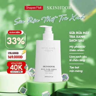 Sữa Rửa Mặt Trắng Da SKINHDOR Chiết Xuất Từ Thiên Nhiên Từ Hoa Trà Xanh Làm Sạch Da, Dưỡng Ẩm 150ml