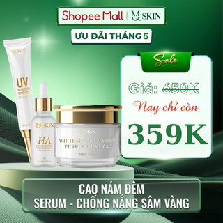 Combo Cao Ná.m, Serum, Kem Ch.ống Nắng Sâm Vàng MQ Skin