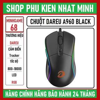 Chuột máy tính dareu a960 black chính hãng mai hoàng phân phối bh 24 tháng