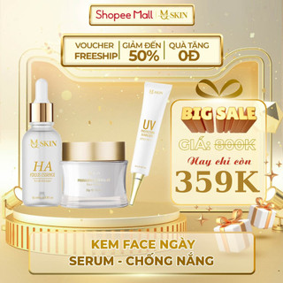 Combo dưỡng da Kem Face, Serum, Kem Chống Nắng ban ngày sâm vàng MQ Skin