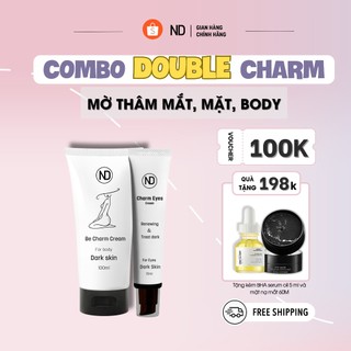 1 Tuýp Xoá Thâm Be Charm 100ml Và 1 Tuýp Charm Eyes Cream 15ml ND (Tặng 1BHA 5ml và Mặt nạ mắt)