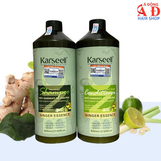 Dầu gội xả chanh gừng dưỡng sinh Karseell Ginger sạch gàu dầu, giảm rụng thư giản da đầu 800ml