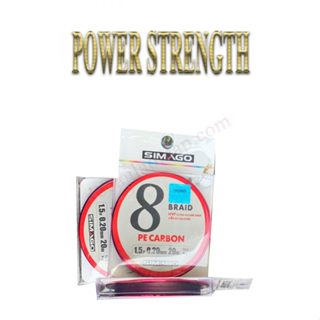  Dây câu SiMaGo Pe 8 Brain Lõi Carbon - Dây làm Thẻo Câu Cá Câu Tay Và Câu Máy 