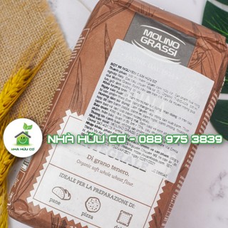 Bột mì NGUYÊN CÁM hữu cơ GRASS 1kg/500g/200g  - Date: 08/2024- Nhà Hữu Cơ