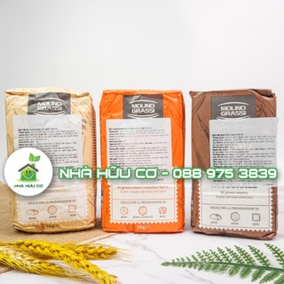 HỮU CƠ - Bột mỳ nguyên cám/ đa dụng/Bột làm bánh mì - bột số 13 GRASSI - Nhà hữu cơ