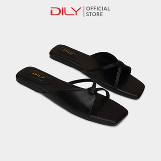 Dép bệt nữ DILY mũi vuông êm chân tiện lợi, dép nữ phối quai tinh tế cao 1cm AA0510