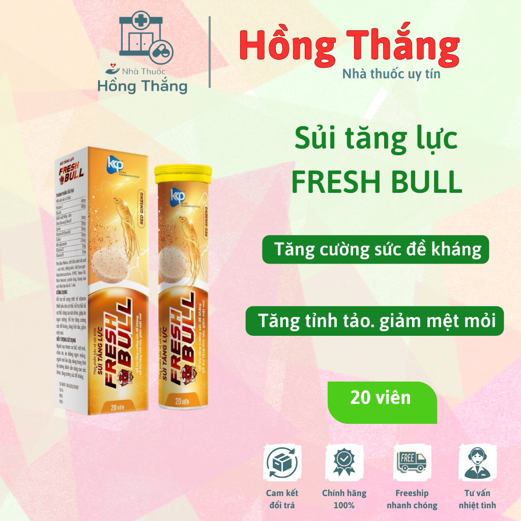 Viên sủi tăng lực Fresh Bull KEIKO 20 viên - NT Hồng Thắng.