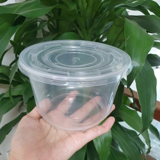 Set 50 bát tô nhựa đáy bầu 1000ml - Tô Bún, Phở, Cháo - Kèm nắp đậy