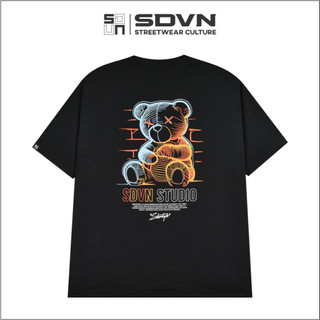 Áo thun cotton unisex nam nữ form rộng local brand sdvn - sdvn studio bear