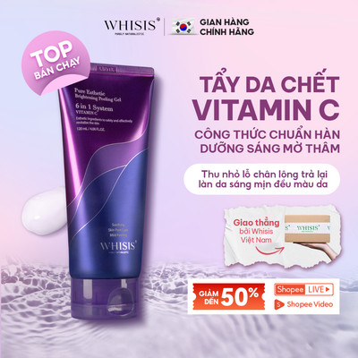 Tẩy Tế Bào Chết Da Mặt Vitamin C 6in1 Hàn Quốc WHISIS Pure Esthetic Brightening Peeling Gel Sáng Đều Màu Da 120ml