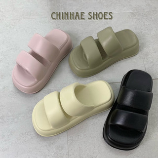 Dép lê 2 quai ngang Eva siêu nhẹ đế bánh mì tăng chiều cao hack dáng phong cách trẻ trung năng động đi hằng ngày