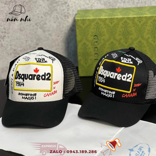 Mũ lưỡi trai Dsquared2, nón DSQ kaki phối lưới thoáng mát, phom đứng nón chuẩn đẹp trend2024