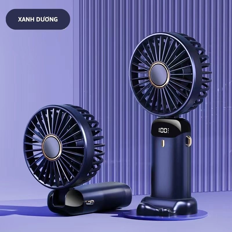 Quạt Mini Cầm Tay Sạc Điện N15, Pin Trâu 5000mAh Với 5 Tốc Độ Gió, Xoay Linh Hoạt 90 Độ có đèn LED Hiển Thị vn | BigBuy360 - bigbuy360.vn
