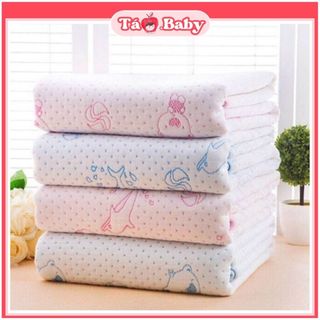 Tấm lót cho trẻ sơ sinh vải xốp 4 lớp chống thấm kiêm lót và thay đồ cho bé siêu thấm  TLVAI02 tao.baby