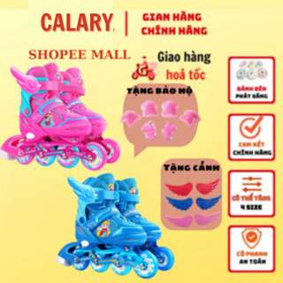 Giày Patin Trẻ Em Cougar-Papaison Kids Cao Cấp Tặng Kèm Cánh, bánh đèn phát sáng, tặng kèm bảo hộ tay chân