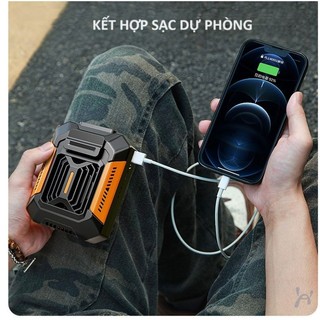 Quạt điều hoà tích điện mini kiêm sạc dự phòng và đèn pin