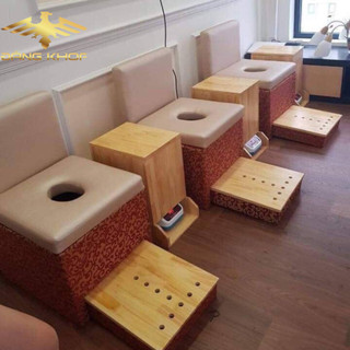 Ghế xông vùng kín ghế xông phụ khoa hàn quốc có tựa lưng bọc đệm chất liệu gỗ thông nhập khẩu