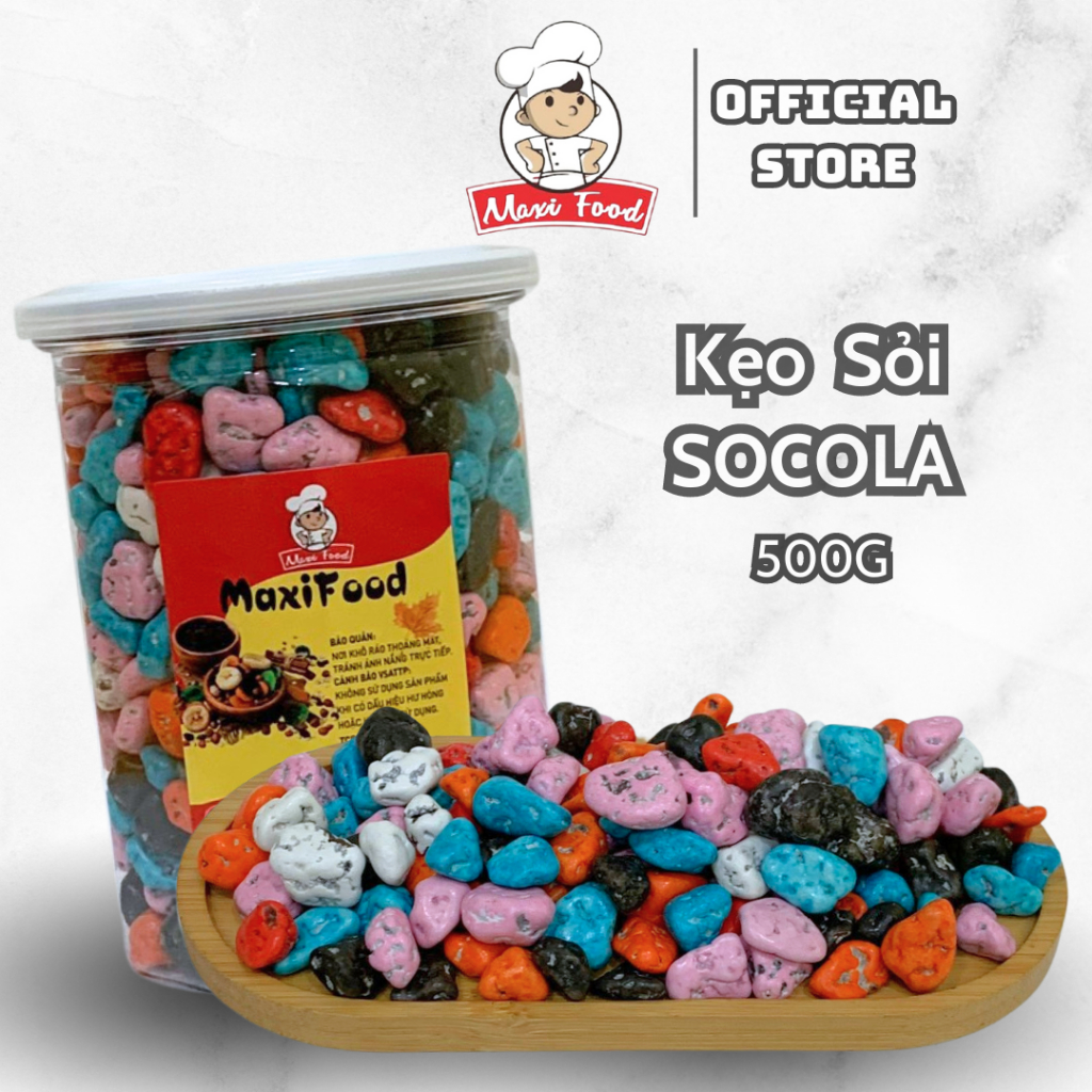 500G Kẹo Sỏi Socola MAXIFOOD