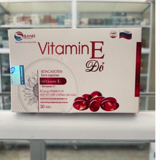  Vitamin E Đỏ Sano  HSD 2028 - Làm Đẹp Da Ngăn Ngừa Lão Hóa Da Làm Trắng Da Phục Hồi Da Nhăn Nheo 