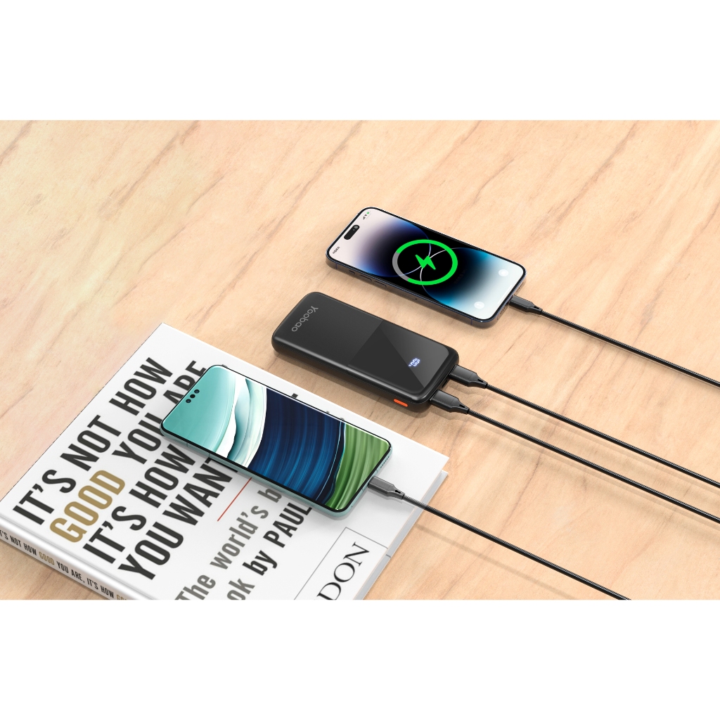 Sạc dự phòng 10000mAh/20000mAh Q15/ Q21 Yoobao | Sạc nhanh hỗ trợ nhiều cổng | Màn hình Led kỹ thuật số | BH 12 tháng | BigBuy360 - bigbuy360.vn