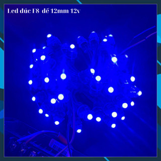 LED Đúc F8 Đế 12mm - Chống Nước - 12V DC [ Dây 50 Bóng ]
