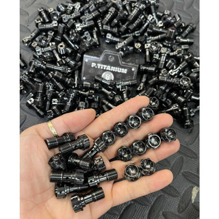   Đen PVD Titan  Ốc heo dầu 10li răng 1.25 1.0 Titanium màu đen  Banjo Brembo Nissin 