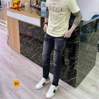Quần Jean Nam Chất Co Giãn, Không Bai Màu, Dáng Ôm Body, Hit Hót (ảnh kèm video) Thời Trang Phong Cách Tp_shop_87 ms8797