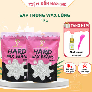 Sáp wax lông 1kg ❣️𝑭𝑹𝑬𝑬𝑺𝑯𝑰𝑷❣️ tẩy lông sáp wax lông nóng cao cấp wax nách,chân tay siêu bám lông,mùi thơm nhẹ ,lành tính