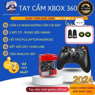🎁Tặng Bọc Joystick🎁Tay cầm chơi game có dây fifa online 4 xbox 360 full box có rung, tay cầm fo4 cho Pc, Laptop full