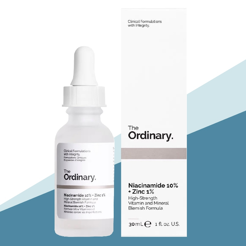 Serum The Ordinary Niacinamide 10% + Zinc 1% 30ml, giảm mụn giảm thâm, se khít lỗ chân lông