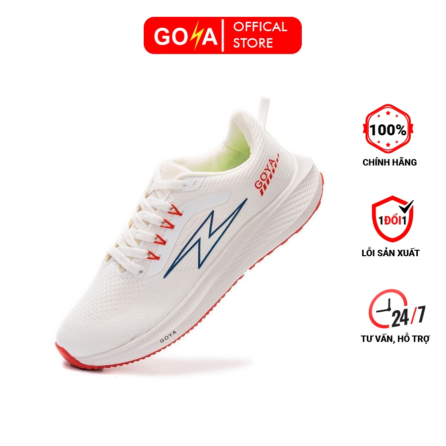 Giày thể thao Sneaker nữ Goya GY221 năm 2024 màu trắng đỏ