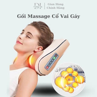 Gối massage cổ vai gáy, máy massage hồng ngoại 16 - 20 bi cao cấp mẫu mới 2023 -