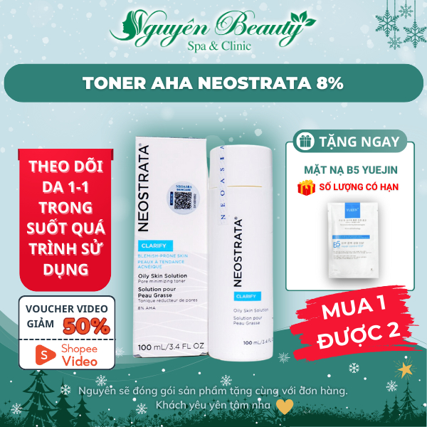 [săn - voucher video 50k] Toner NEOSTRATA Clarify Oily Skin Solution AHA 8% 100ml