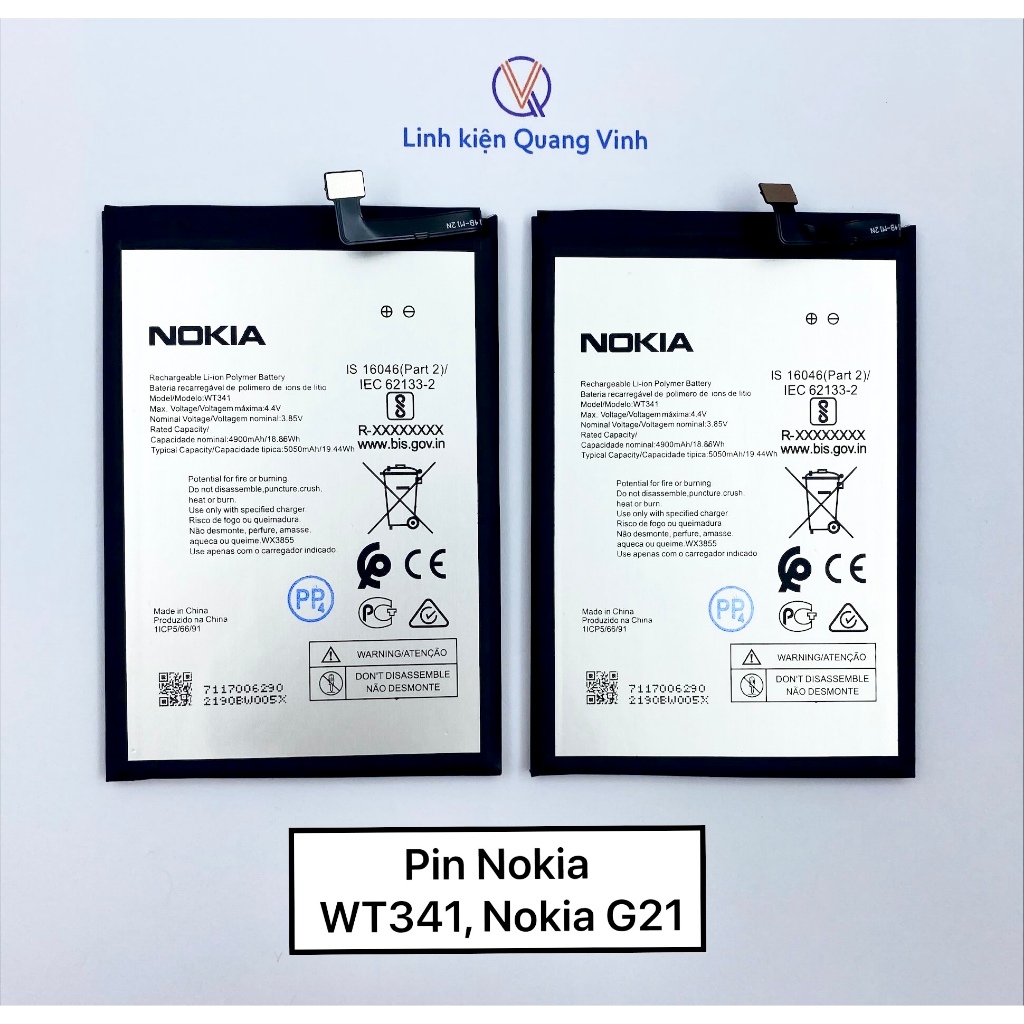 Pin thay thế cho Nokia WT341, Nokia G21